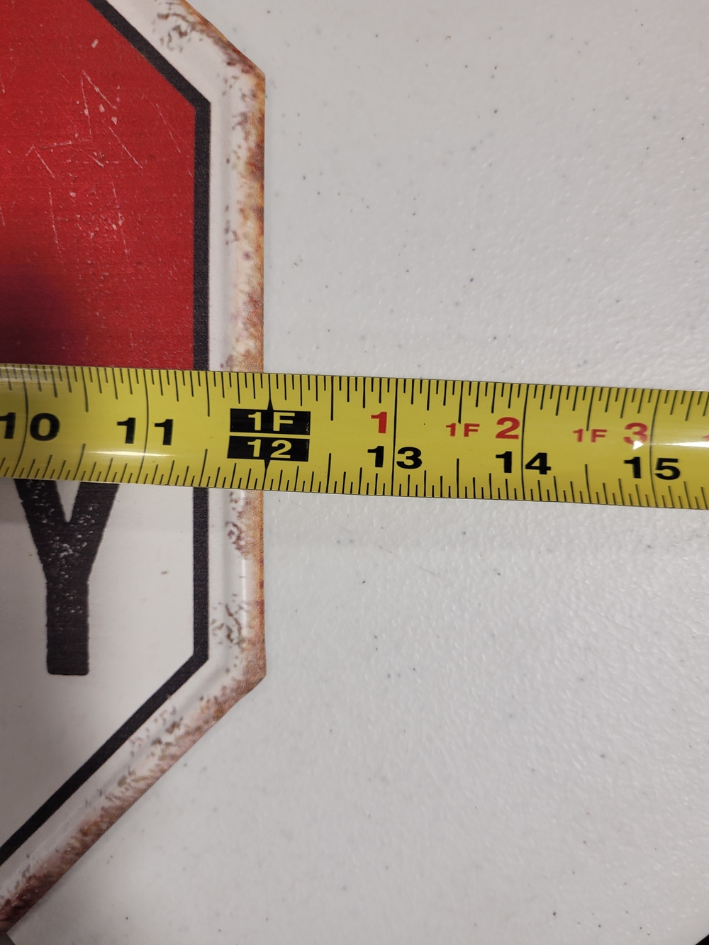 Slow Down Octagon Wall Sign - Red and White - Picture 2 of 2